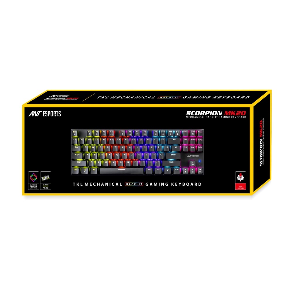Ant Esports USB Mechanical Gaming RGB Keyboard (Scorpion MK20)
